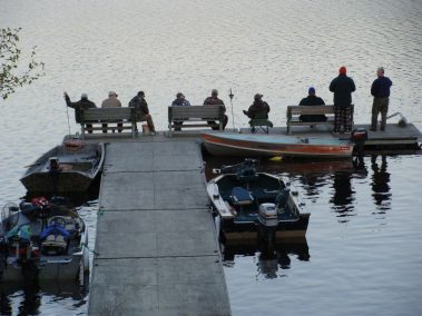Dock fishing on Jackfish Lake